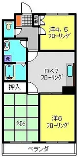 カディール二俣川【3階】の間取り