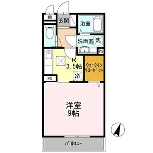 グリーンスクエアII【101号室】の間取り