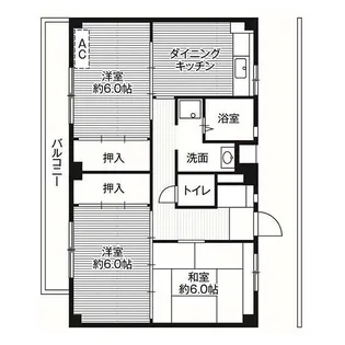 ビレッジハウス阿久和3号棟【0504号室】の間取り