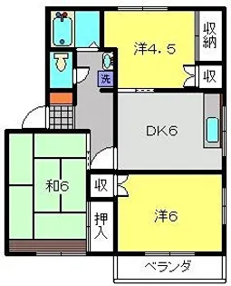 テラスウィステリアB【201号室】の間取り