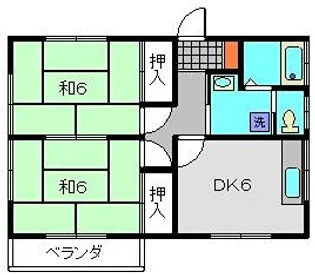 第6佐藤ハイツ【201号室】の間取り