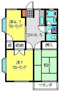 ハイムケンショウ6【101号室】の間取り