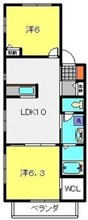 ハッピーヒルズ【1階】の間取り