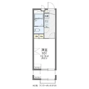 レオパレス下川井【1階】の間取り