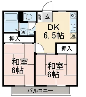 サンヴィレッジB棟【202号室】の間取り