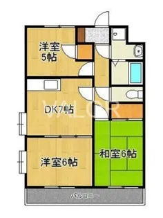 サンヒルズ白百合B【1階】の間取り