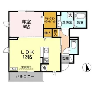 ラッキーベル B【1階】の間取り