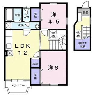 ヴィレッジハウスI【2階】の間取り
