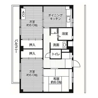 ビレッジハウス善部5号棟【4階】の間取り