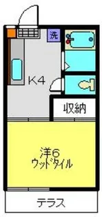 ドミール・コバヤシ【201号室】の間取り