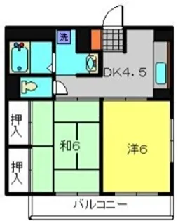 サンハイツ梶山【2階】の間取り