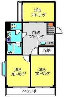 エルベメゾン鹿島【301号室】の間取り