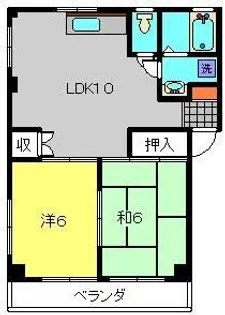 シティーハイム【202号室】の間取り