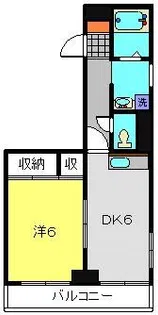 三島ビルサンパレスミシマ【305号室】の間取り