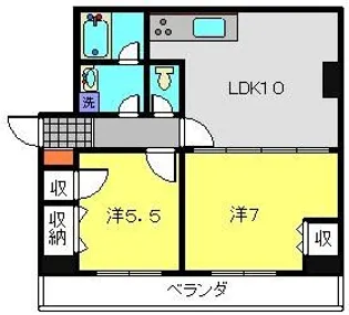 イーストフラット【401号室】の間取り
