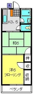 雅風荘【206号室】の間取り