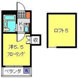 1Kの間取り画像