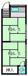 新井荘【201号室】の間取り