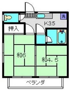 ロイヤルB【202号室】の間取り