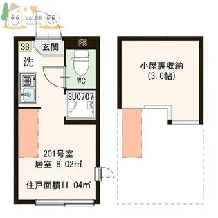 ハーモニーテラス南馬込【2階】の間取り