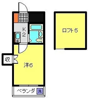 1Kの間取り画像