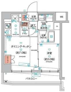 ハーモニーレジデンス東京羽田スカイブリッジ【6階】の間取り
