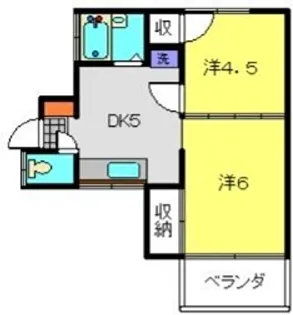 北見アパート【201号室】の間取り