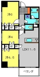 オープンレジデンシア横浜鶴見【601号室】の間取り