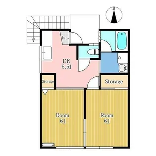アサヒ荘【2階】の間取り
