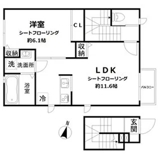 アザレ【2階】の間取り