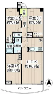 リブレスト川崎【3階】の間取り