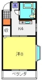 山城コーポ【303号室】の間取り