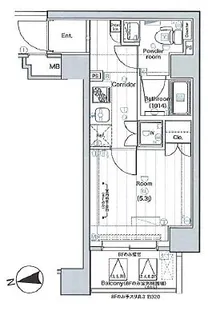 プレミアムキューブ大森DEUX【5階】の間取り
