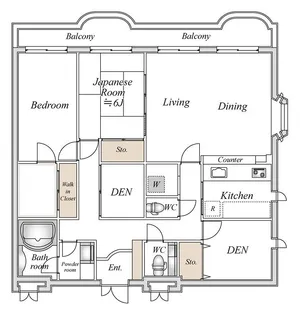 ブルームライフ横浜生麦【5階】の間取り
