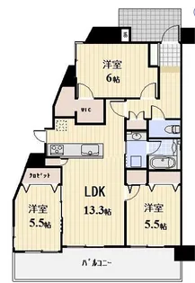 プロスペクト川崎【1101号室】の間取り