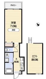 ホームステッドコート【3階】の間取り