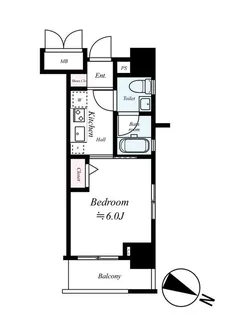リクレイシア・コルテ川崎元木【401号室】の間取り