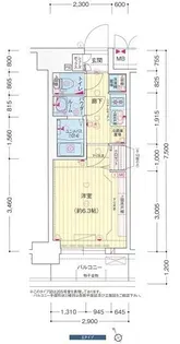 プレサンス横浜鶴見市場シュネル【4階】の間取り