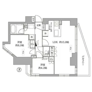 プレジデントステージ横濱鶴見【5階】の間取り