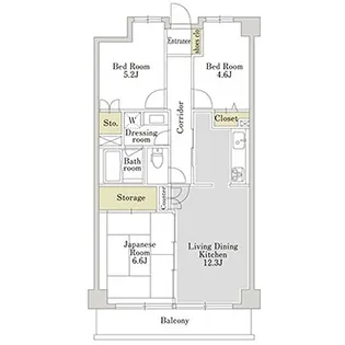 アーバンパーク三ツ池公園S【4階】の間取り