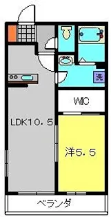 アルプス3号館【2階】の間取り