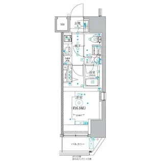 クオリタス品川南【10階】の間取り