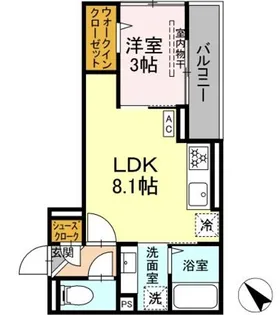 D Paina西寺尾【2階】の間取り