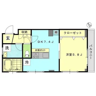 ノッティングヒル【202号室】の間取り