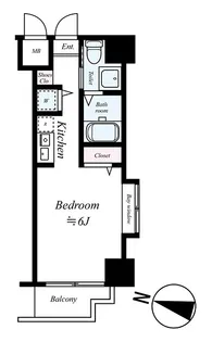 グリフィン横浜・ポートサイド【203号室】の間取り