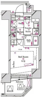 ラフィスタ伊勢佐木長者町駅前イースト【7階】の間取り