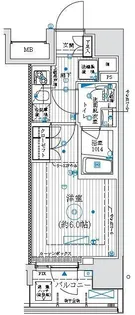 アーリアシティ川崎【13階】の間取り