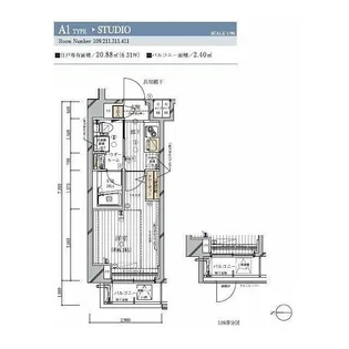 メインステージ多摩川III【0109号室】の間取り