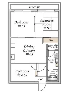 ブルームライフ横浜生麦【3階】の間取り