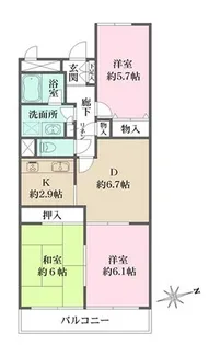 藤和シティコープ東寺尾【3階】の間取り
